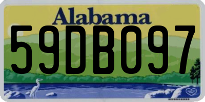 AL license plate 59DB097