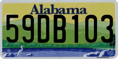 AL license plate 59DB103