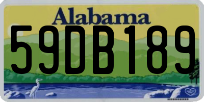 AL license plate 59DB189