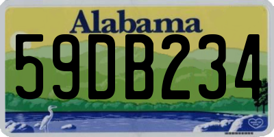 AL license plate 59DB234
