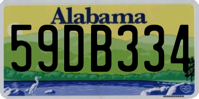 AL license plate 59DB334
