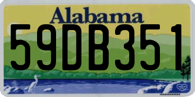 AL license plate 59DB351