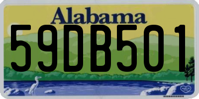 AL license plate 59DB501