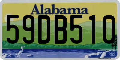 AL license plate 59DB510