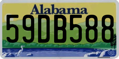 AL license plate 59DB588
