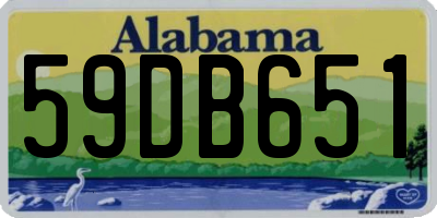 AL license plate 59DB651