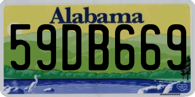 AL license plate 59DB669