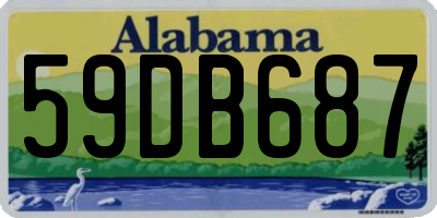 AL license plate 59DB687