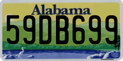 AL license plate 59DB699