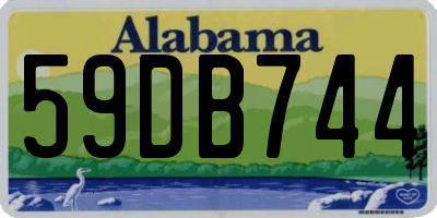 AL license plate 59DB744