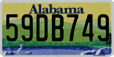 AL license plate 59DB749