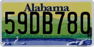 AL license plate 59DB780