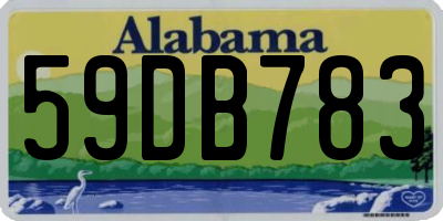 AL license plate 59DB783