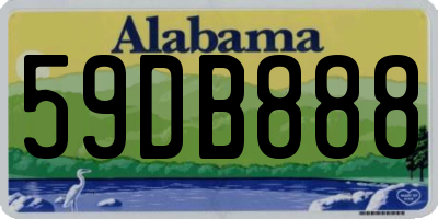 AL license plate 59DB888