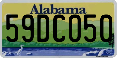 AL license plate 59DC050