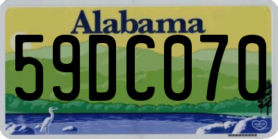 AL license plate 59DC070
