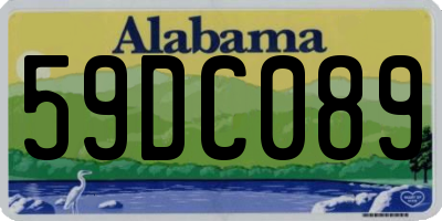 AL license plate 59DC089