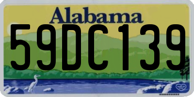 AL license plate 59DC139