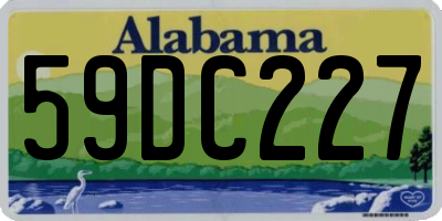 AL license plate 59DC227