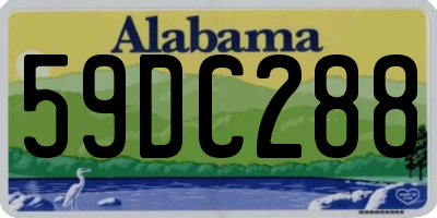 AL license plate 59DC288