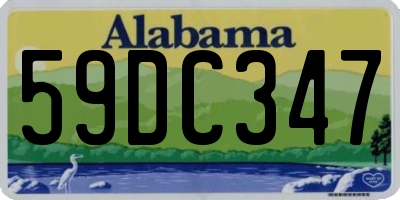 AL license plate 59DC347
