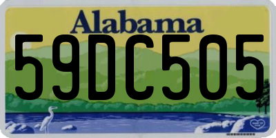 AL license plate 59DC505