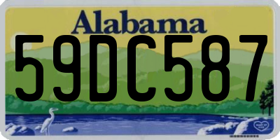 AL license plate 59DC587