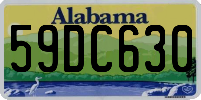 AL license plate 59DC630