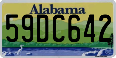 AL license plate 59DC642