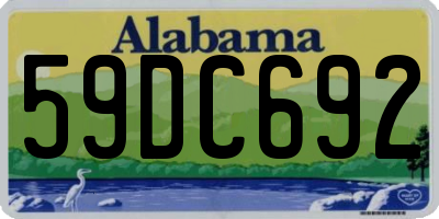 AL license plate 59DC692