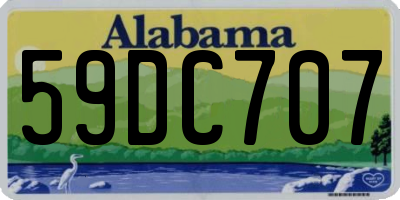 AL license plate 59DC707