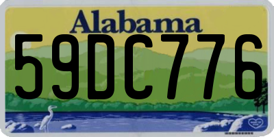 AL license plate 59DC776