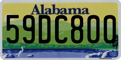 AL license plate 59DC800