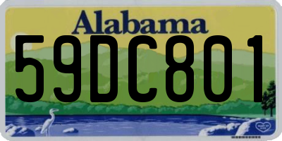 AL license plate 59DC801