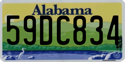 AL license plate 59DC834