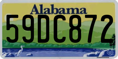 AL license plate 59DC872