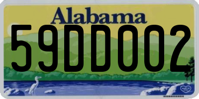 AL license plate 59DD002