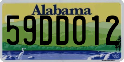 AL license plate 59DD012