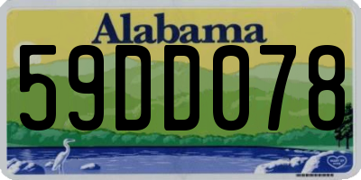 AL license plate 59DD078