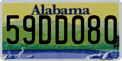 AL license plate 59DD080