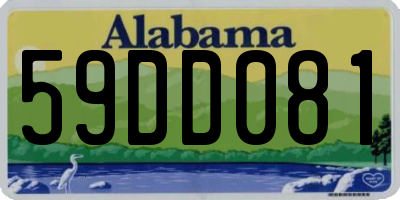 AL license plate 59DD081