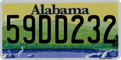 AL license plate 59DD232