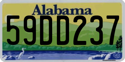 AL license plate 59DD237