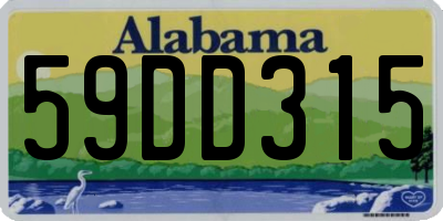 AL license plate 59DD315