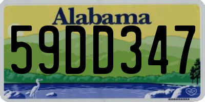 AL license plate 59DD347