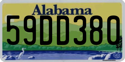 AL license plate 59DD380