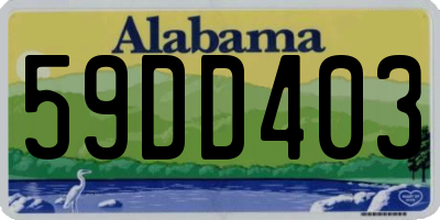 AL license plate 59DD403