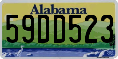 AL license plate 59DD523