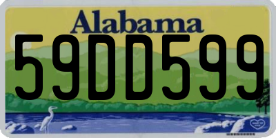 AL license plate 59DD599
