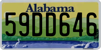 AL license plate 59DD646